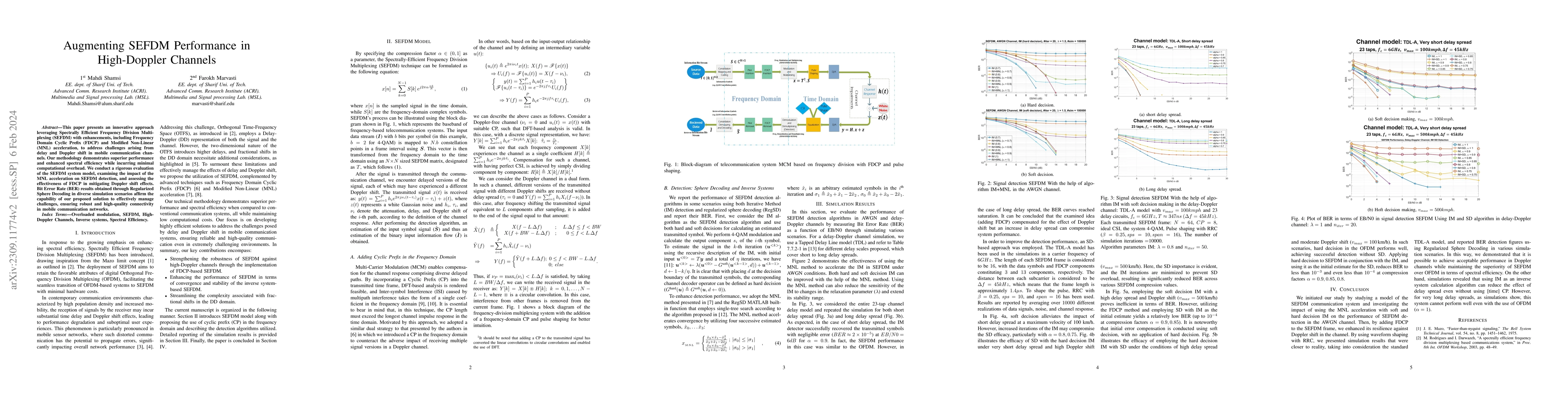 Thumbnail for Augmenting SEFDM Performance in High-Doppler Channels