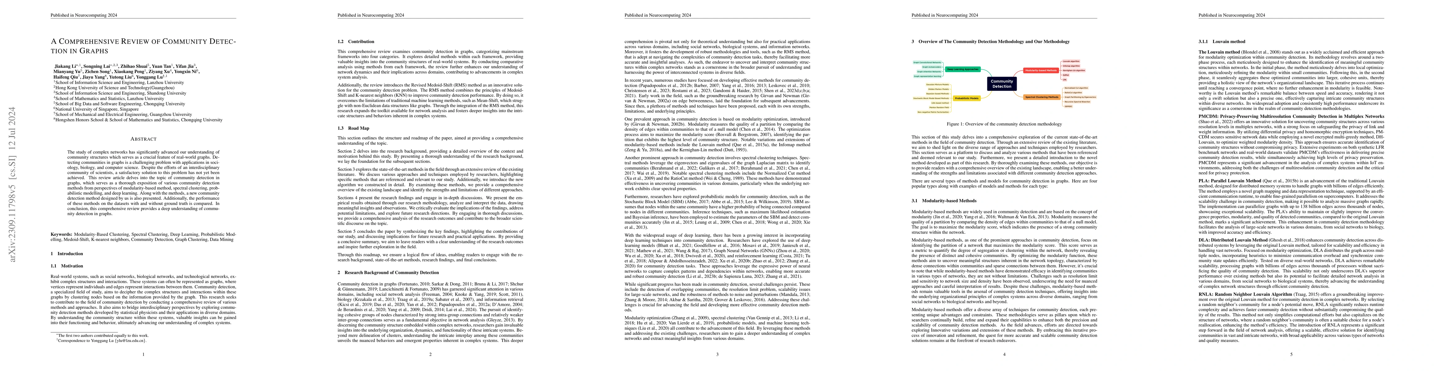 Thumbnail for A Comprehensive Review of Community Detection in Graphs