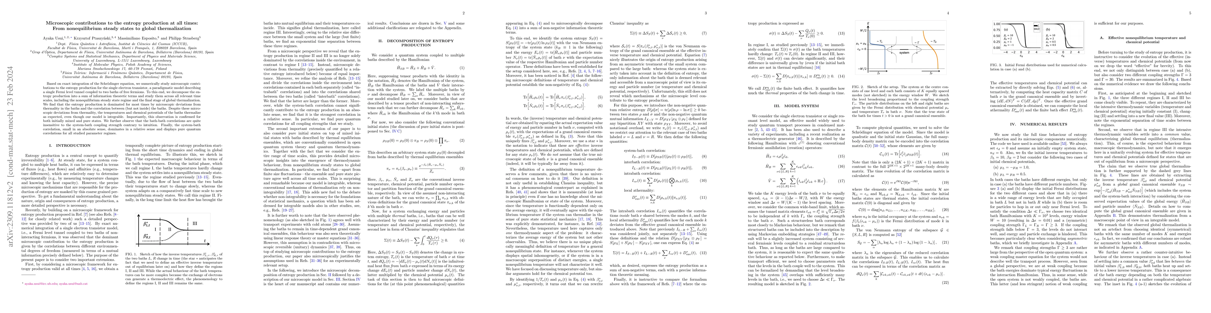 Thumbnail for Microscopic contributions to the entropy production at all times: From
  nonequilibrium steady states to global thermalization