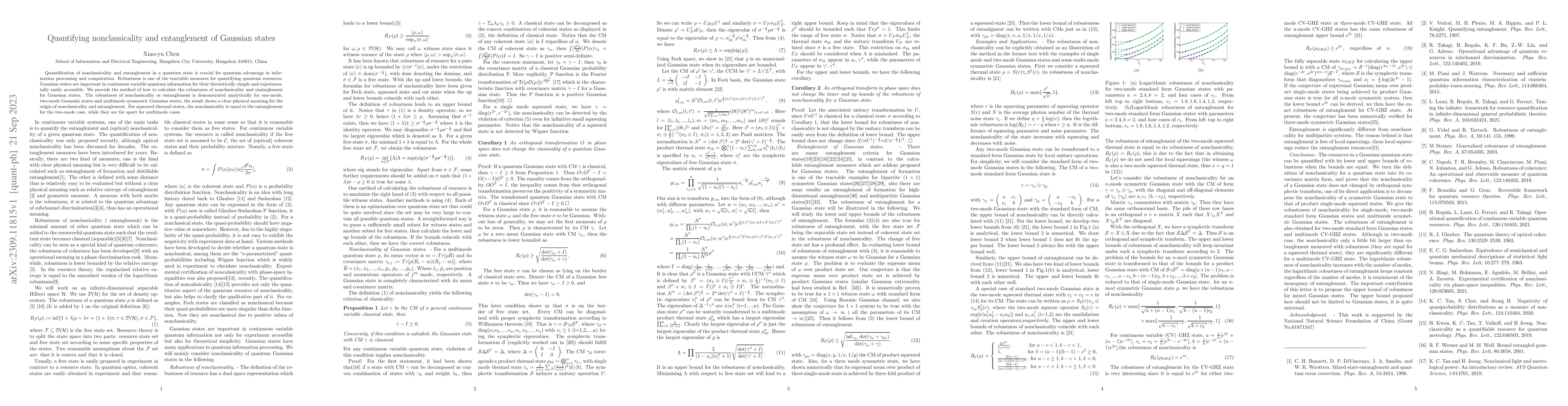 Thumbnail for Quantifying nonclassicality and entanglement of Gaussian states