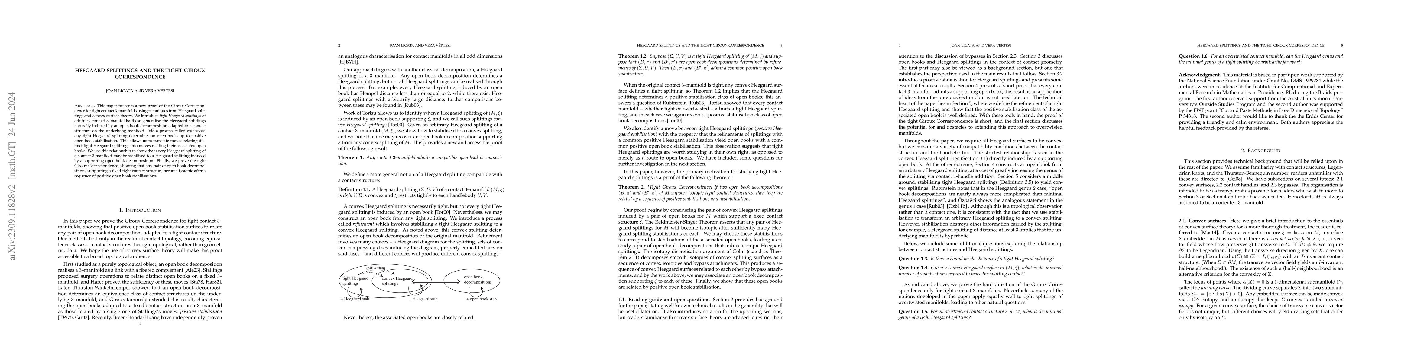 Thumbnail for Heegaard splittings and the tight Giroux Correspondence