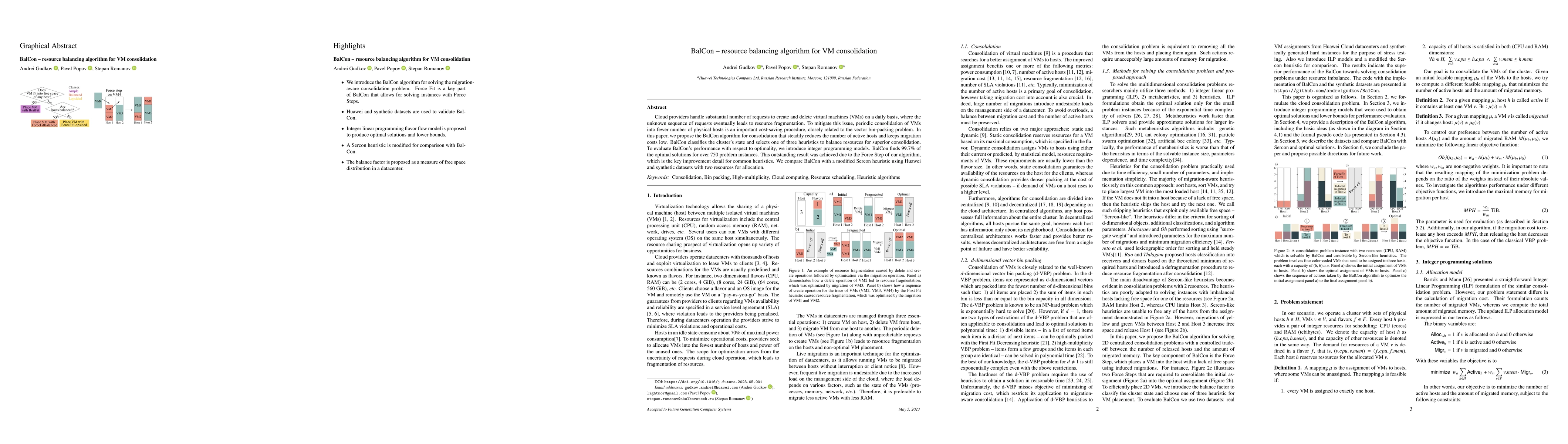 Thumbnail for BalCon -- resource balancing algorithm for VM consolidation