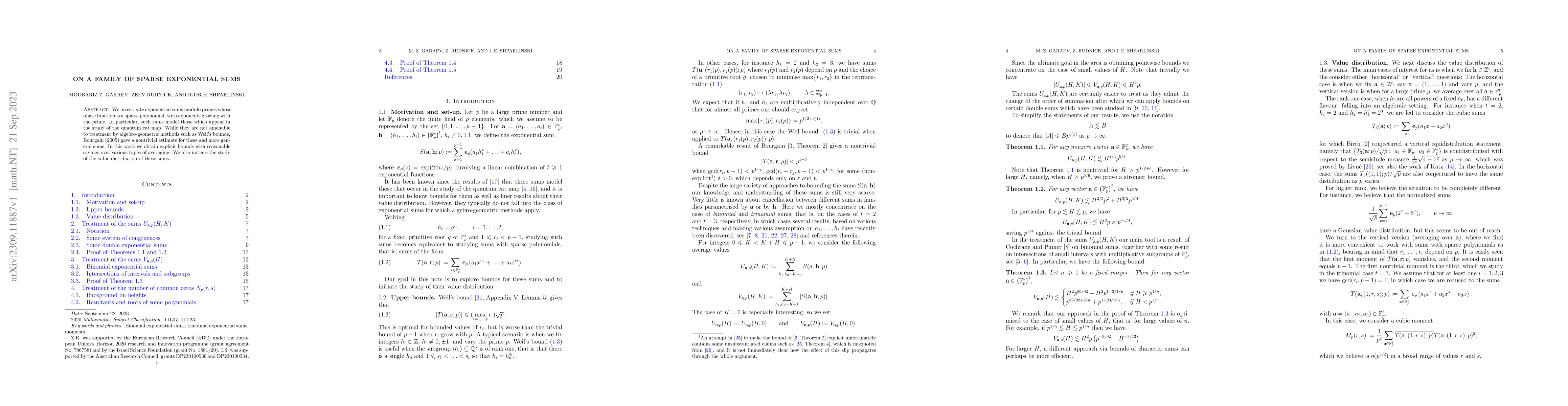 Thumbnail for On a family of sparse exponential sums