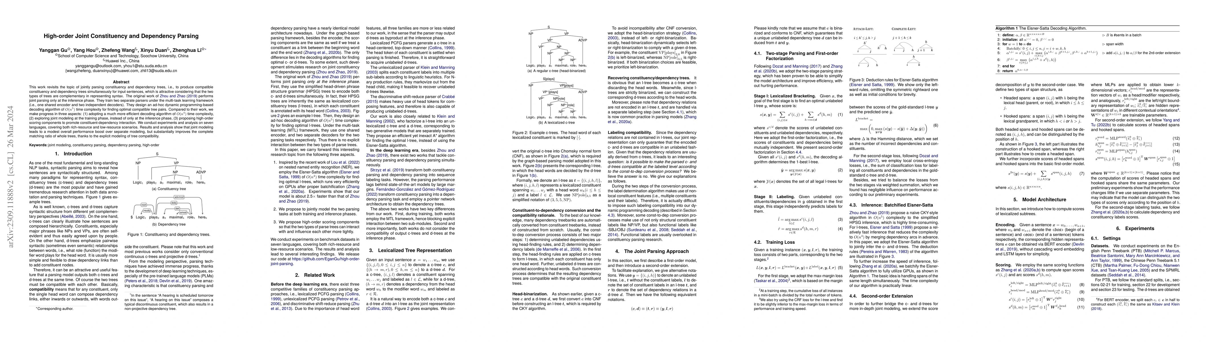 Thumbnail for High-order Joint Constituency and Dependency Parsing