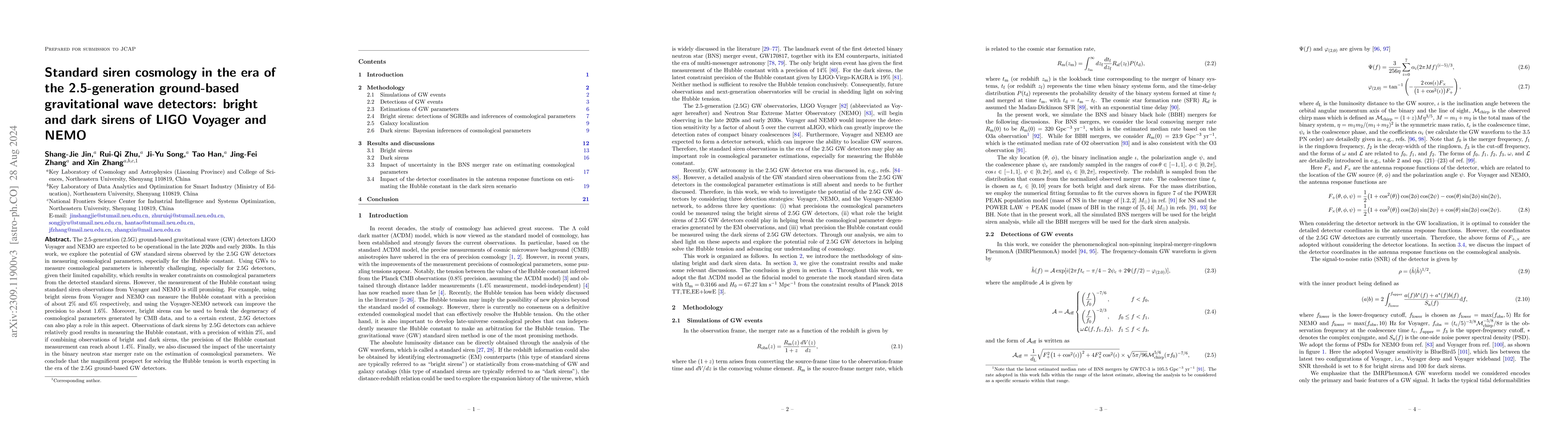 Thumbnail for Standard siren cosmology in the era of the 2.5-generation ground-based
  gravitational wave detectors: bright and dark sirens of LIGO Voyager and NEMO