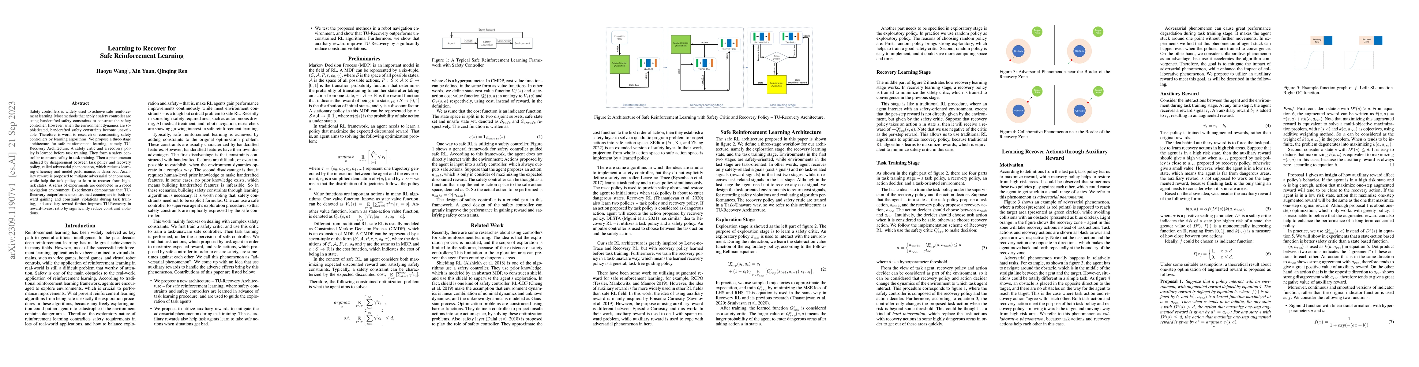 Thumbnail for Learning to Recover for Safe Reinforcement Learning