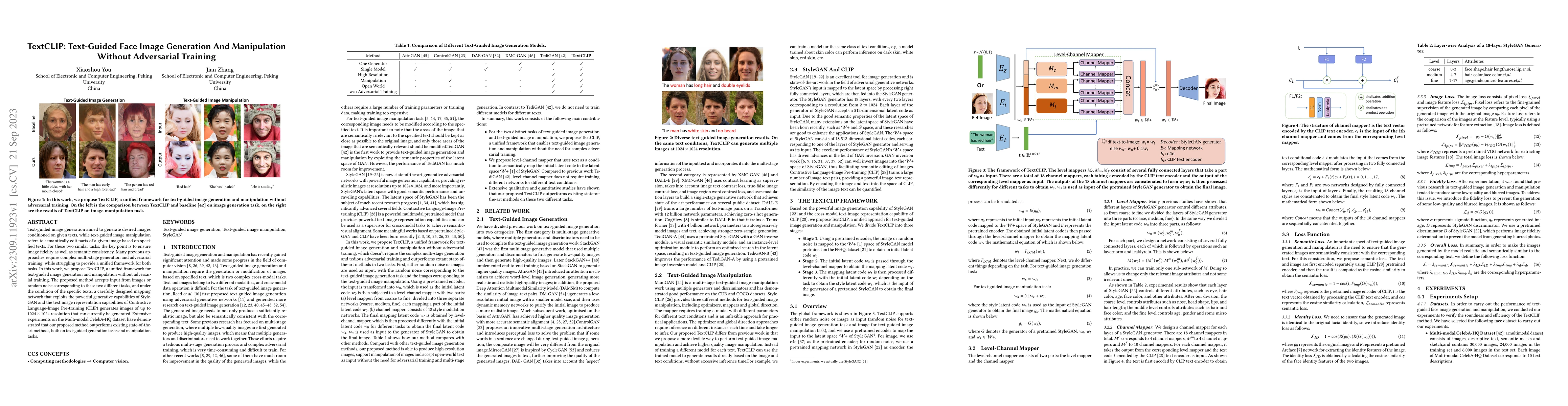 Thumbnail for TextCLIP: Text-Guided Face Image Generation And Manipulation Without
  Adversarial Training