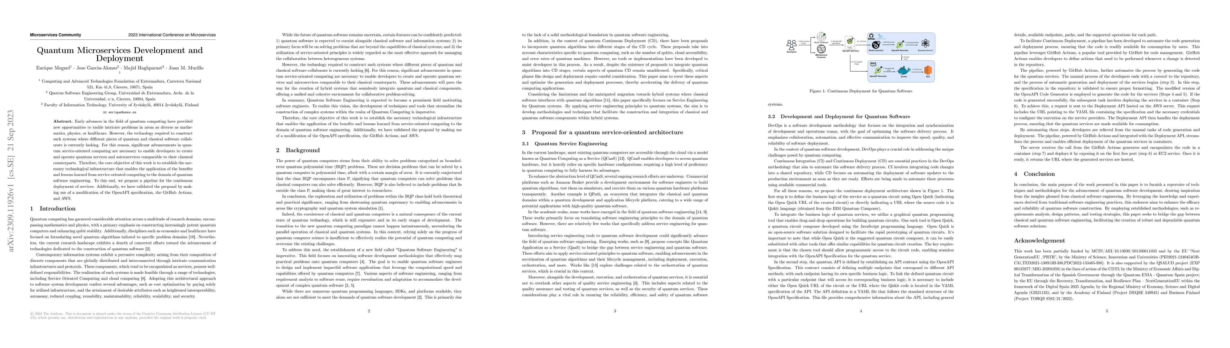 Thumbnail for Quantum Microservices Development and Deployment