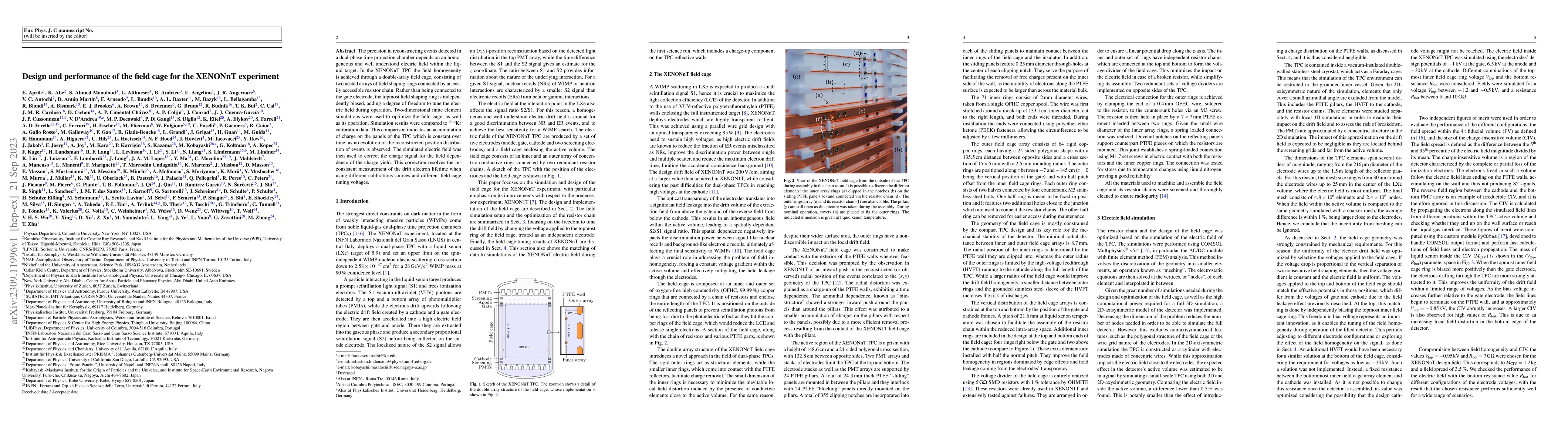 Thumbnail for Design and performance of the field cage for the XENONnT experiment
