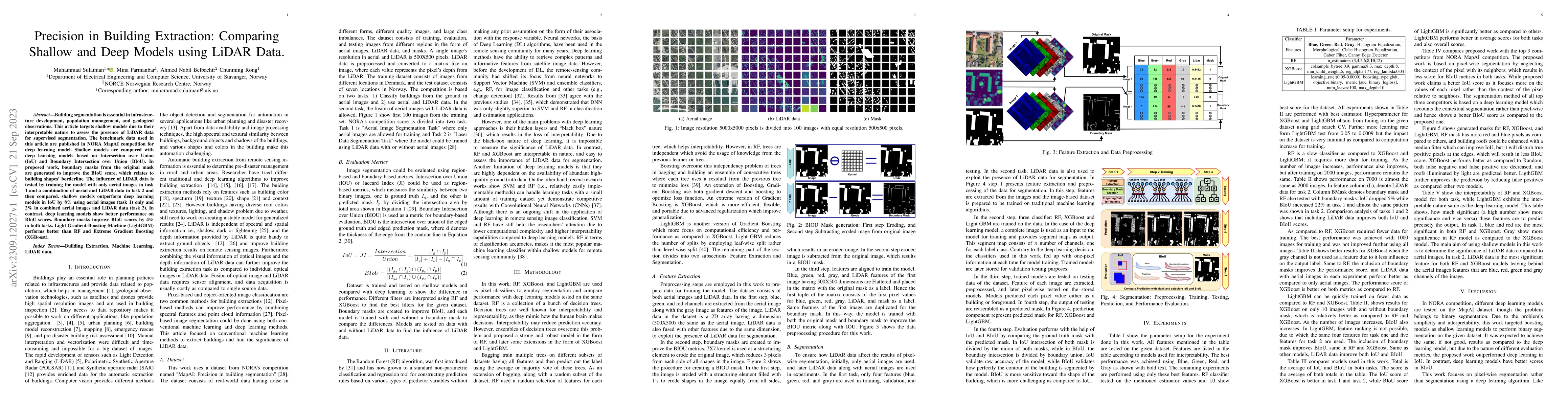 Thumbnail for Precision in Building Extraction: Comparing Shallow and Deep Models
  using LiDAR Data