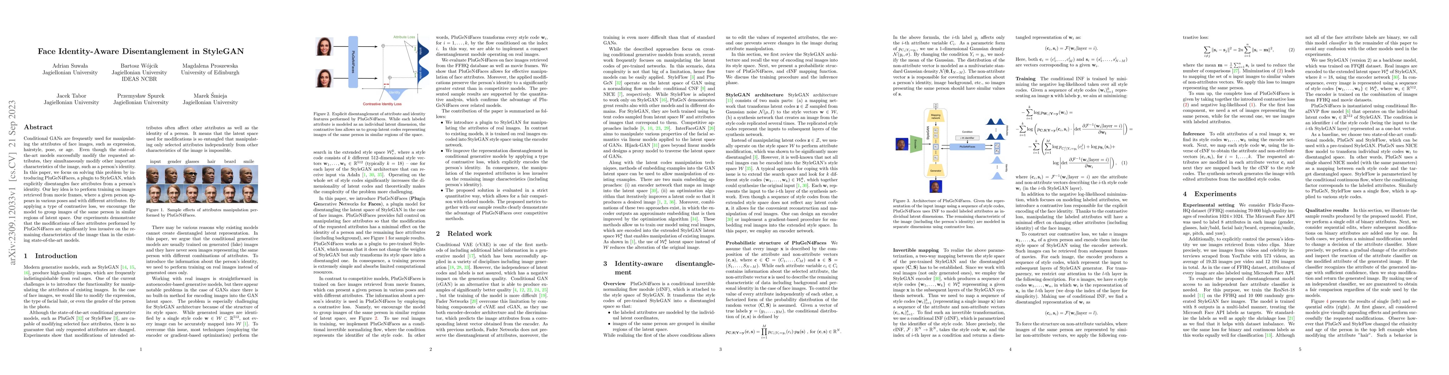 Thumbnail for Face Identity-Aware Disentanglement in StyleGAN