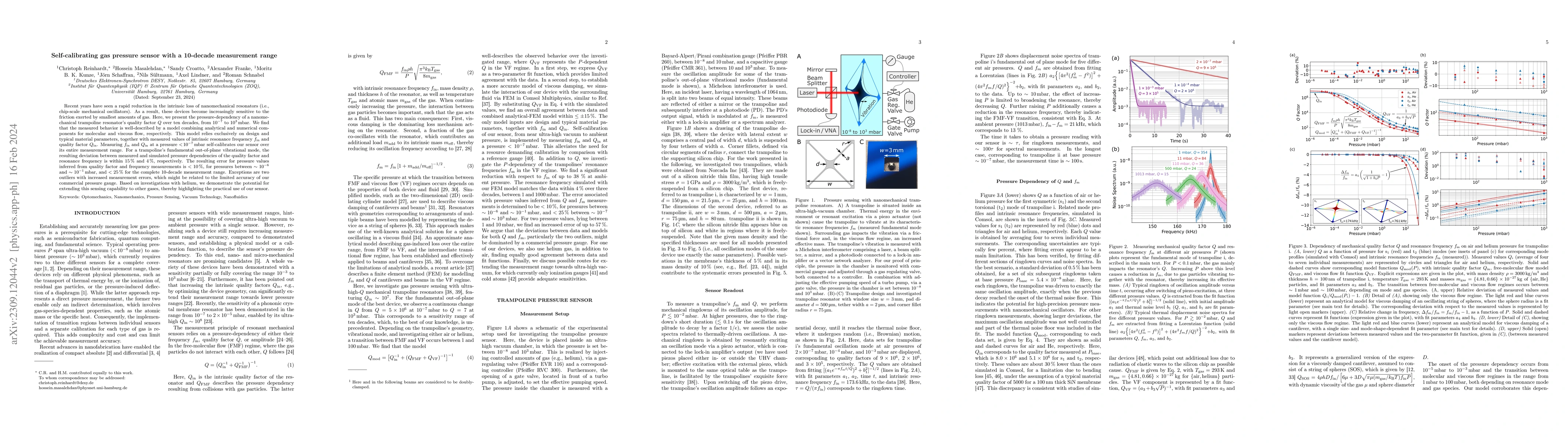 Thumbnail for Self-calibrating gas pressure sensor with a 10-decade measurement range