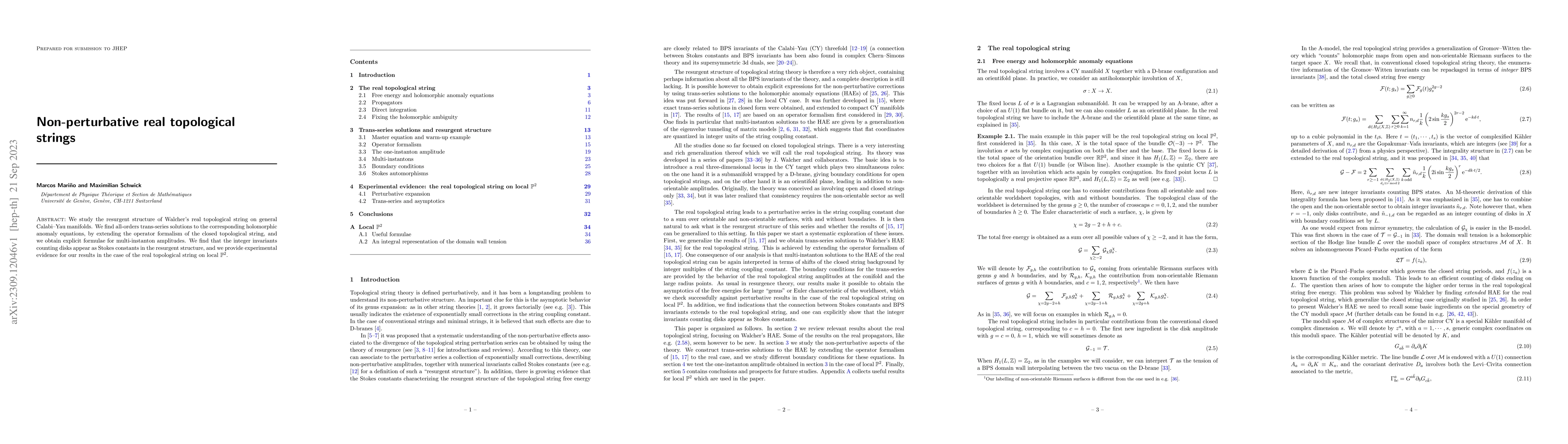 Thumbnail for Non-perturbative real topological strings