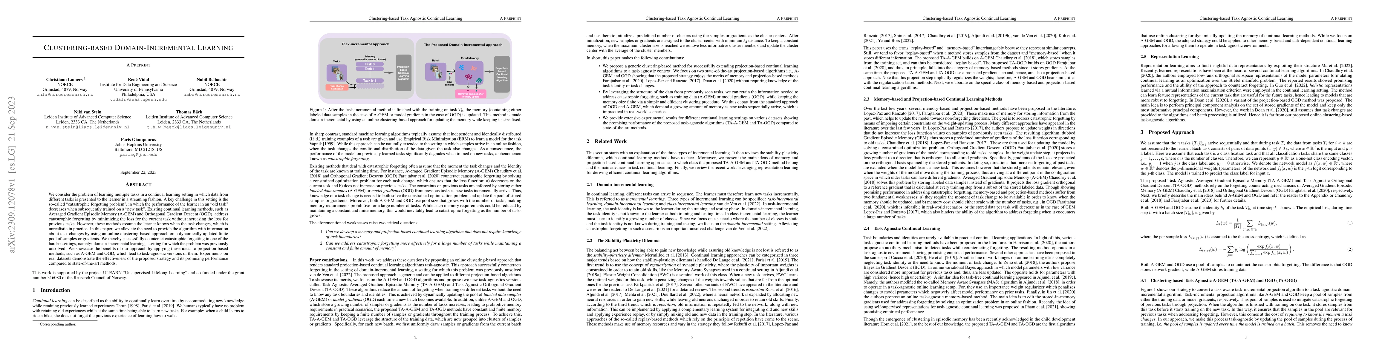 Thumbnail for Clustering-based Domain-Incremental Learning