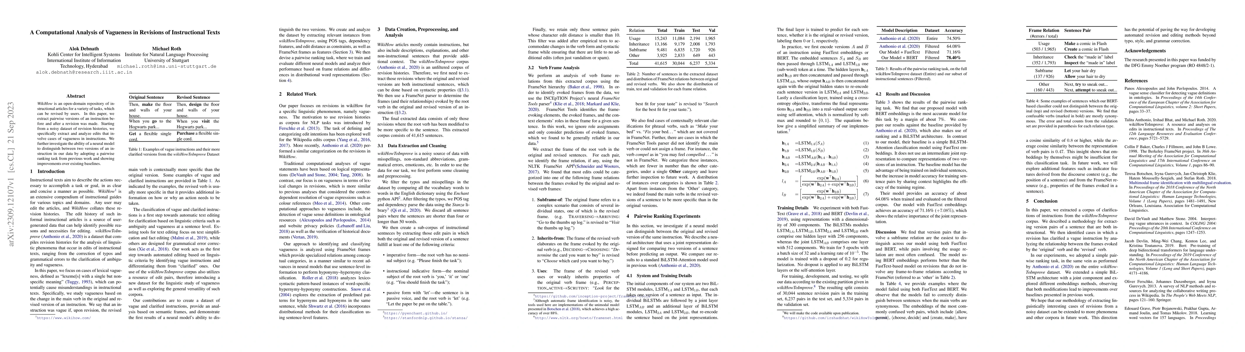 Thumbnail for A Computational Analysis of Vagueness in Revisions of Instructional
  Texts