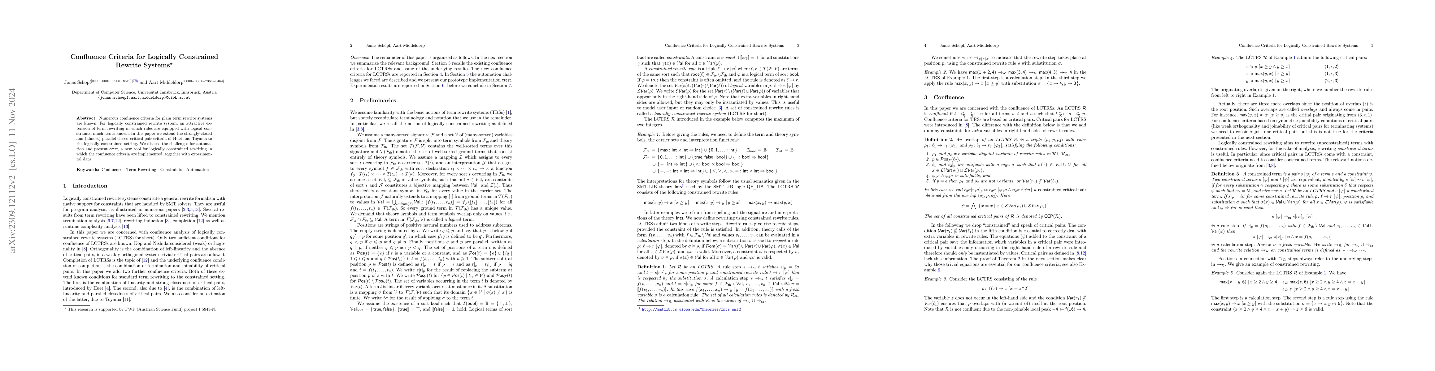 Thumbnail for Confluence Criteria for Logically Constrained Rewrite Systems (Full
  Version)