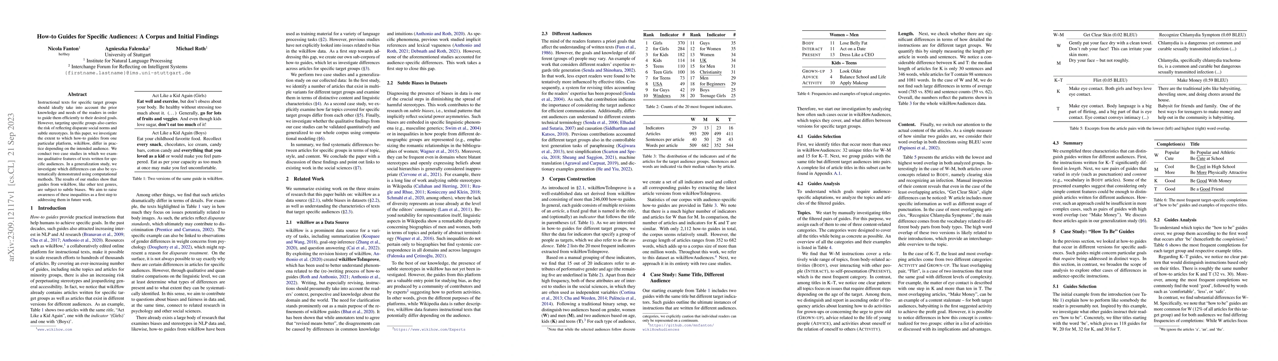 Thumbnail for How-to Guides for Specific Audiences: A Corpus and Initial Findings