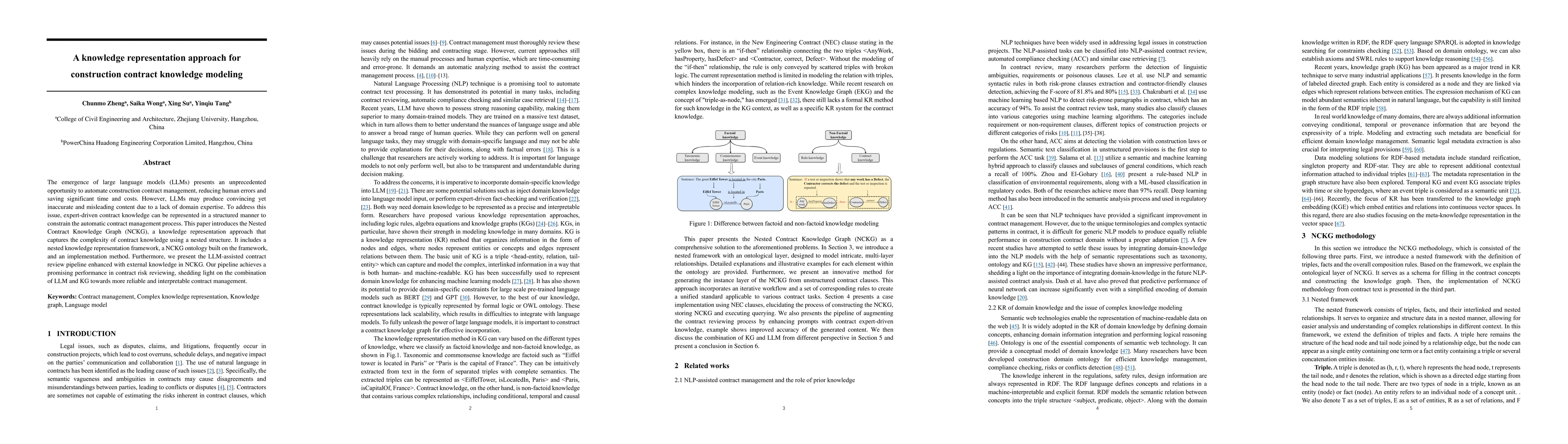 Thumbnail for A knowledge representation approach for construction contract knowledge
  modeling