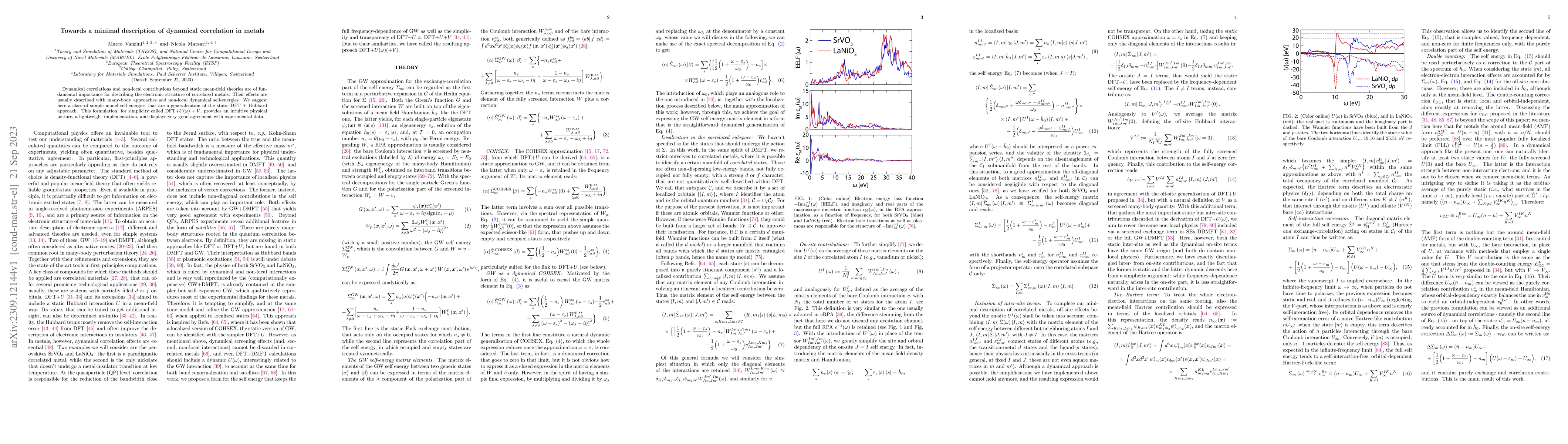 Thumbnail for Towards a minimal description of dynamical correlation in metals