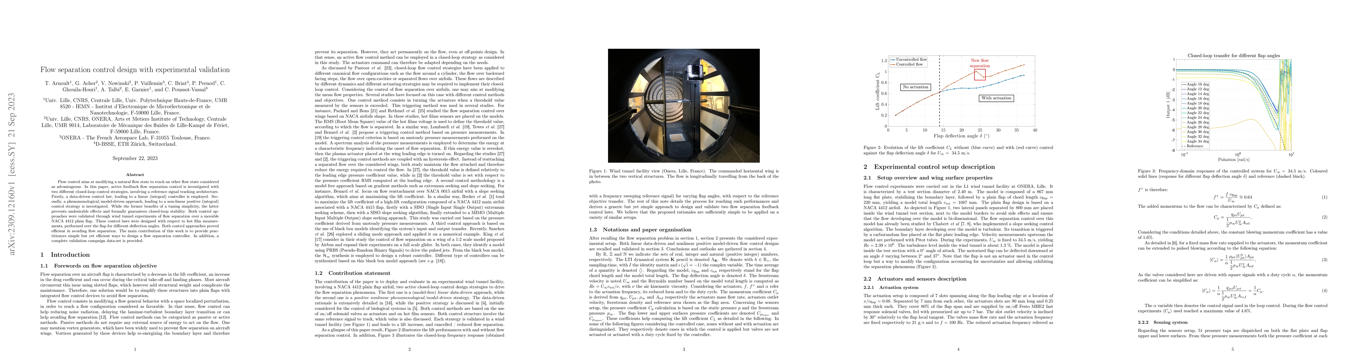 Thumbnail for Flow separation control design with experimental validation
