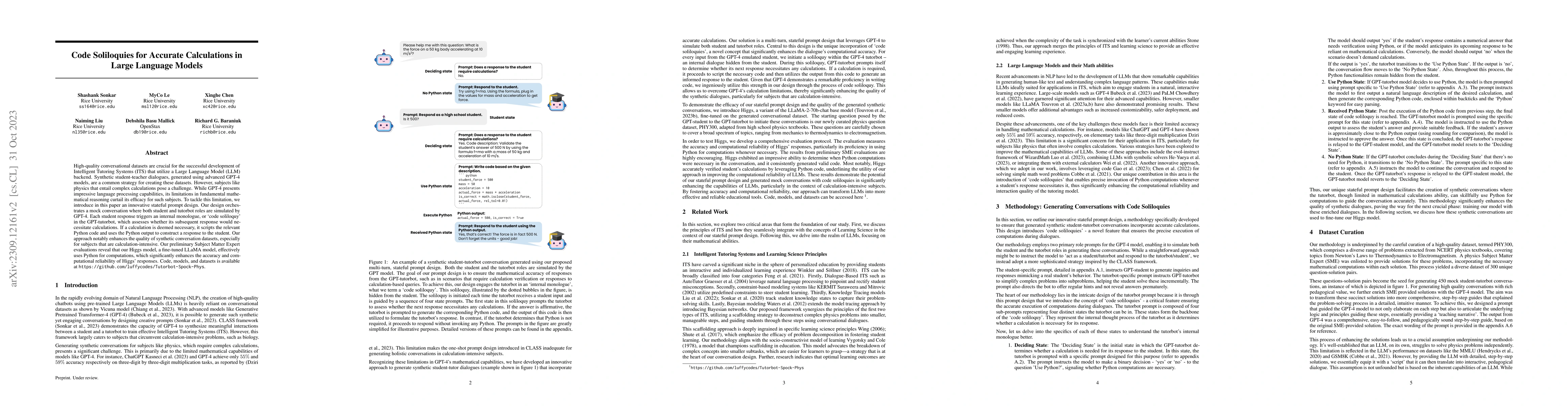 Thumbnail for Code Soliloquies for Accurate Calculations in Large Language Models