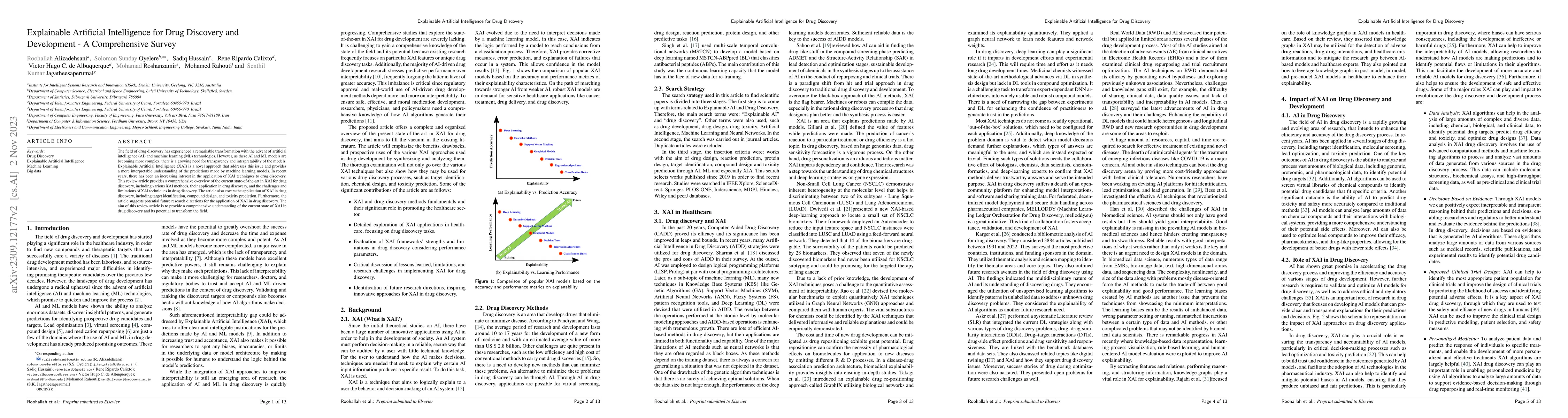 Thumbnail for Explainable Artificial Intelligence for Drug Discovery and Development
  -- A Comprehensive Survey