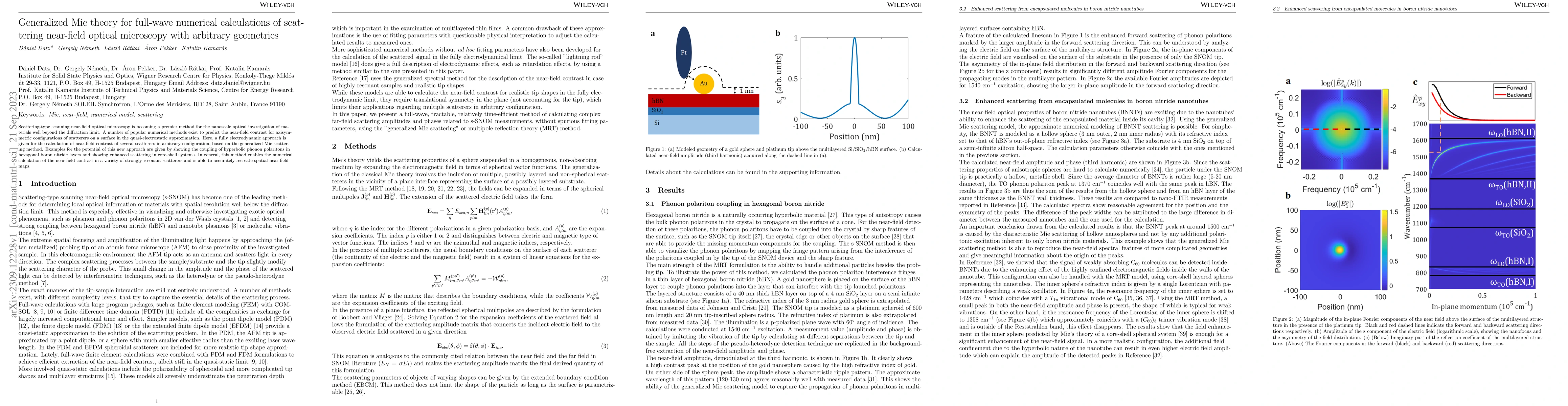 Thumbnail for Generalized Mie theory for full-wave numerical calculations of
  scattering near-field optical microscopy with arbitrary geometries