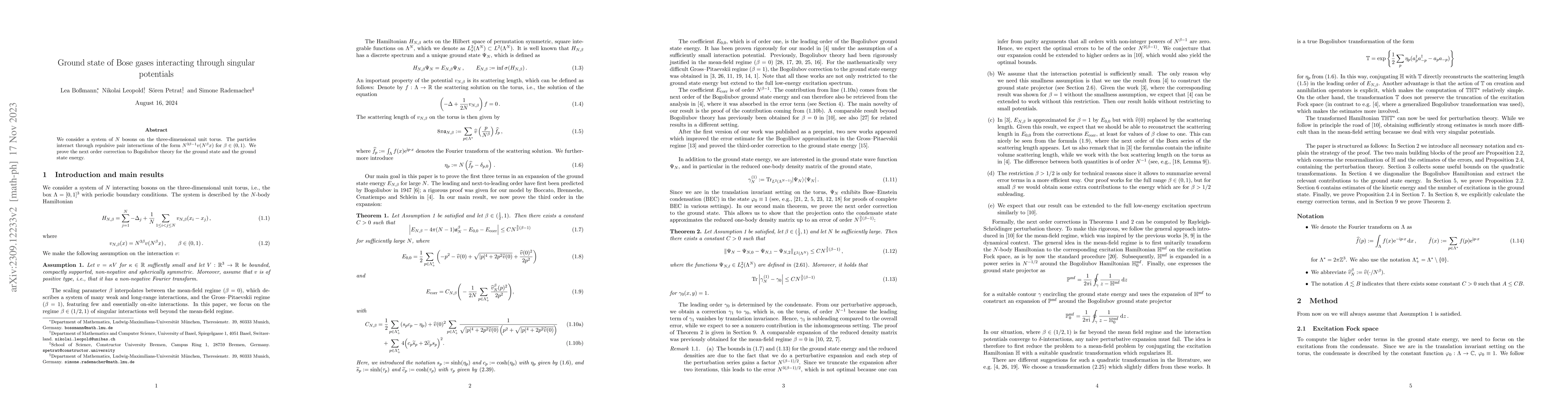 Thumbnail for Ground state of Bose gases interacting through singular potentials