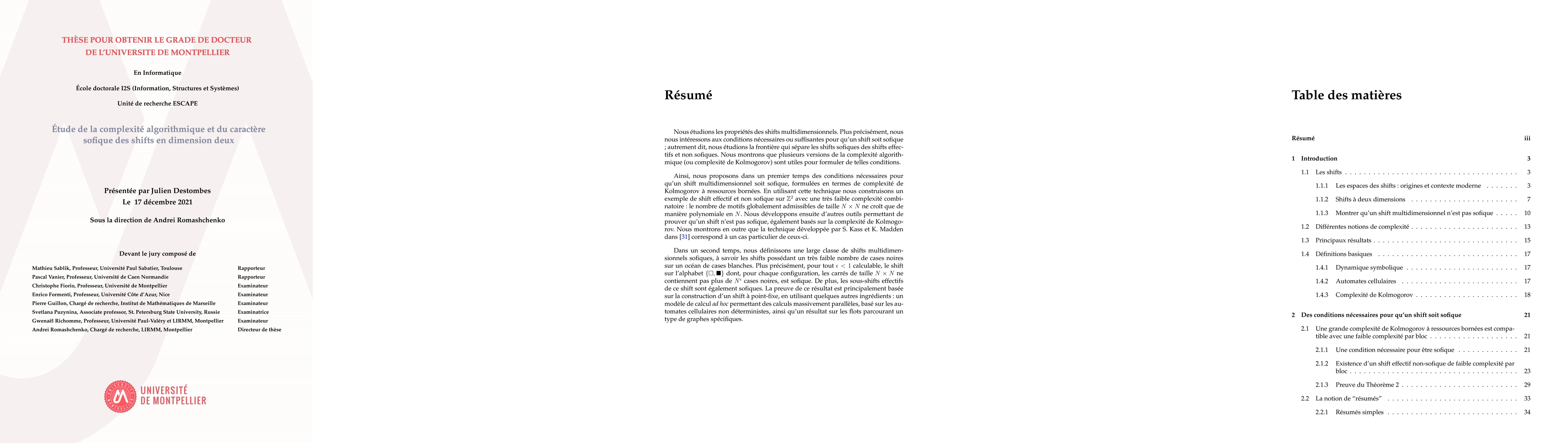 Thumbnail for Algorithmic complexity and soficness of shifts in dimension two