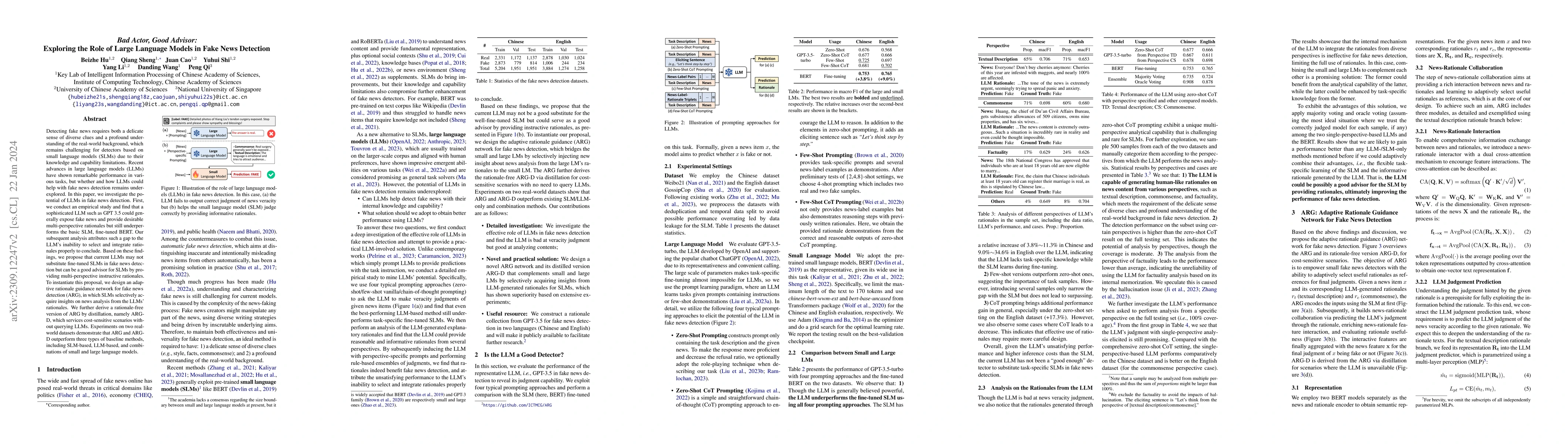 Thumbnail for Bad Actor, Good Advisor: Exploring the Role of Large Language Models in
  Fake News Detection