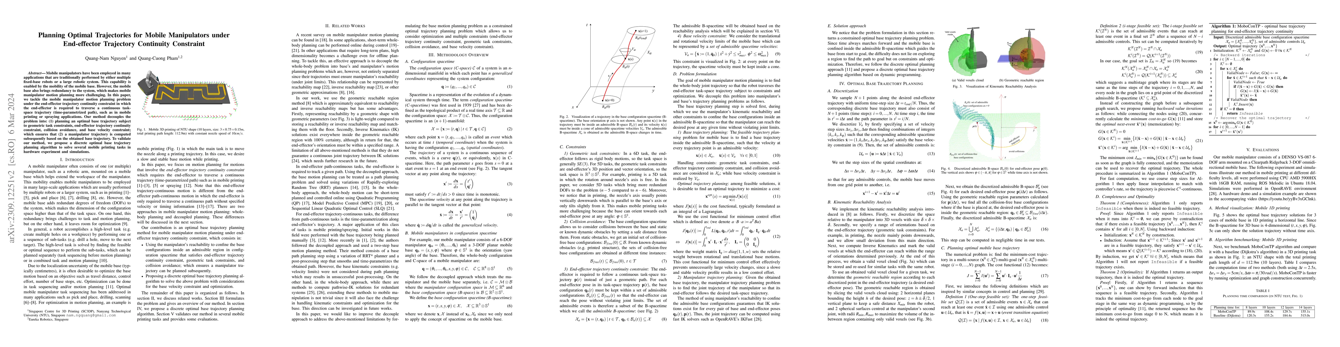 Thumbnail for Planning Optimal Trajectories for Mobile Manipulators under End-effector
  Trajectory Continuity Constraint