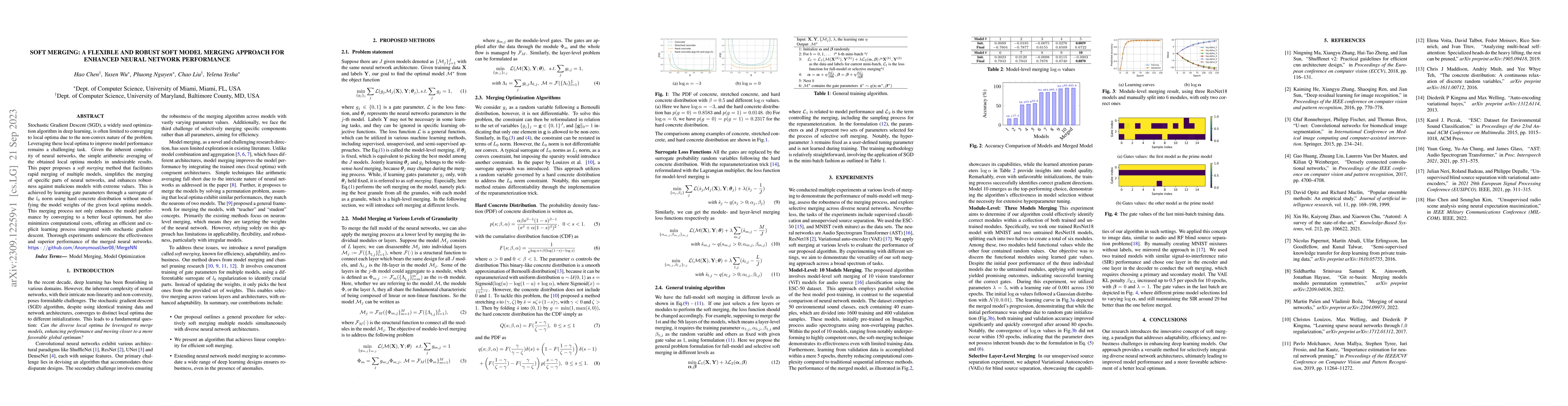 Thumbnail for Soft Merging: A Flexible and Robust Soft Model Merging Approach for
  Enhanced Neural Network Performance