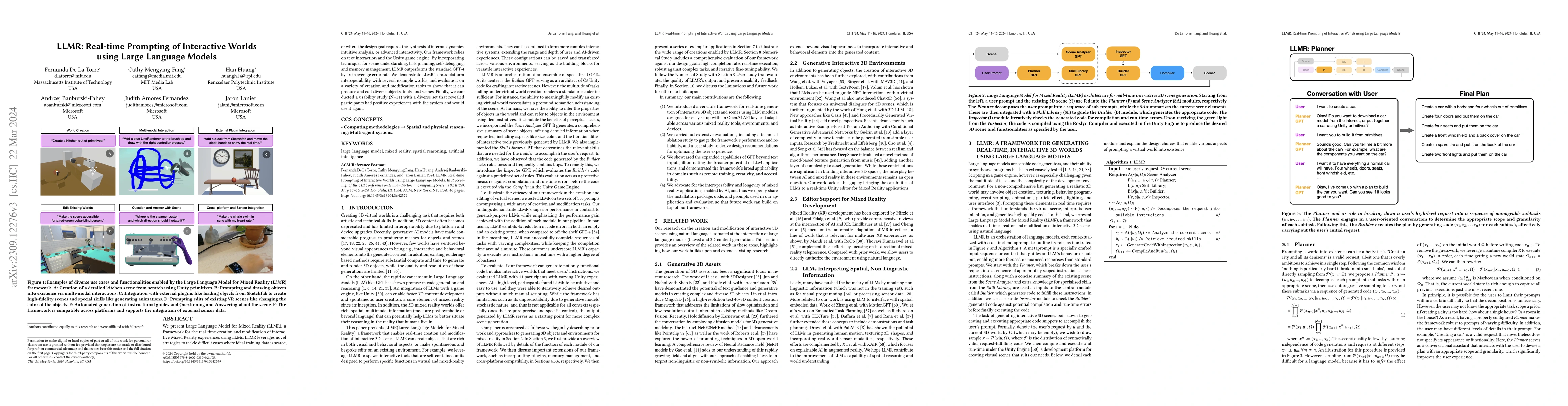 Thumbnail for LLMR: Real-time Prompting of Interactive Worlds using Large Language
  Models