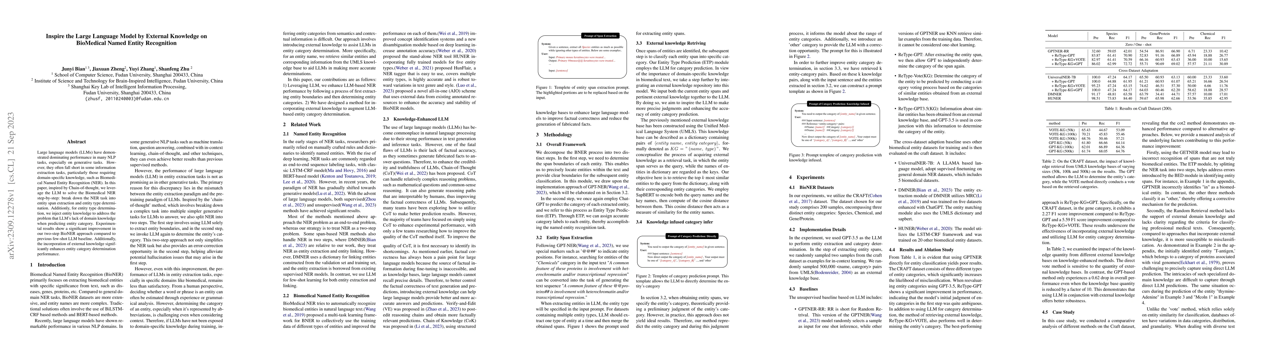 Thumbnail for Inspire the Large Language Model by External Knowledge on BioMedical
  Named Entity Recognition