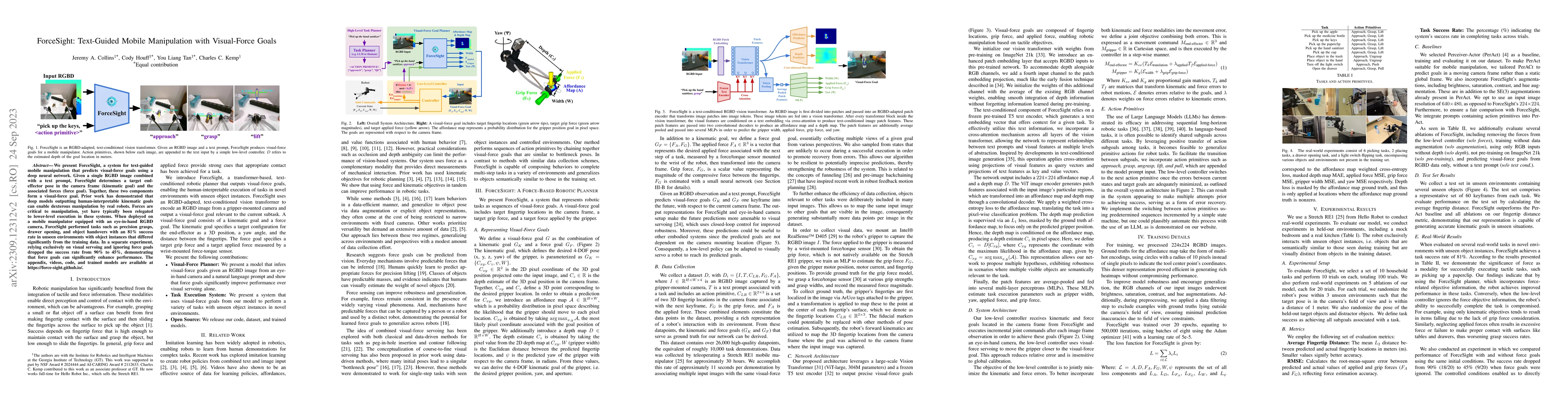 Thumbnail for ForceSight: Text-Guided Mobile Manipulation with Visual-Force Goals