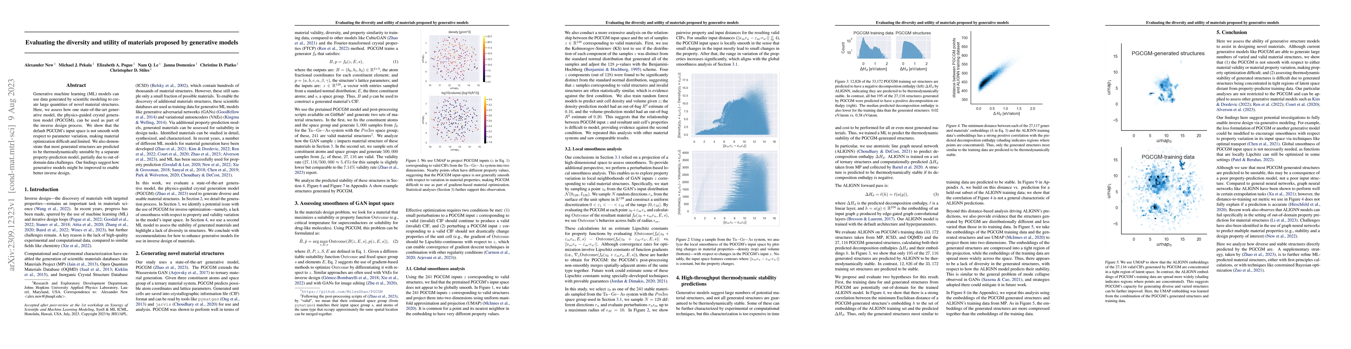 Thumbnail for Evaluating the diversity and utility of materials proposed by generative
  models