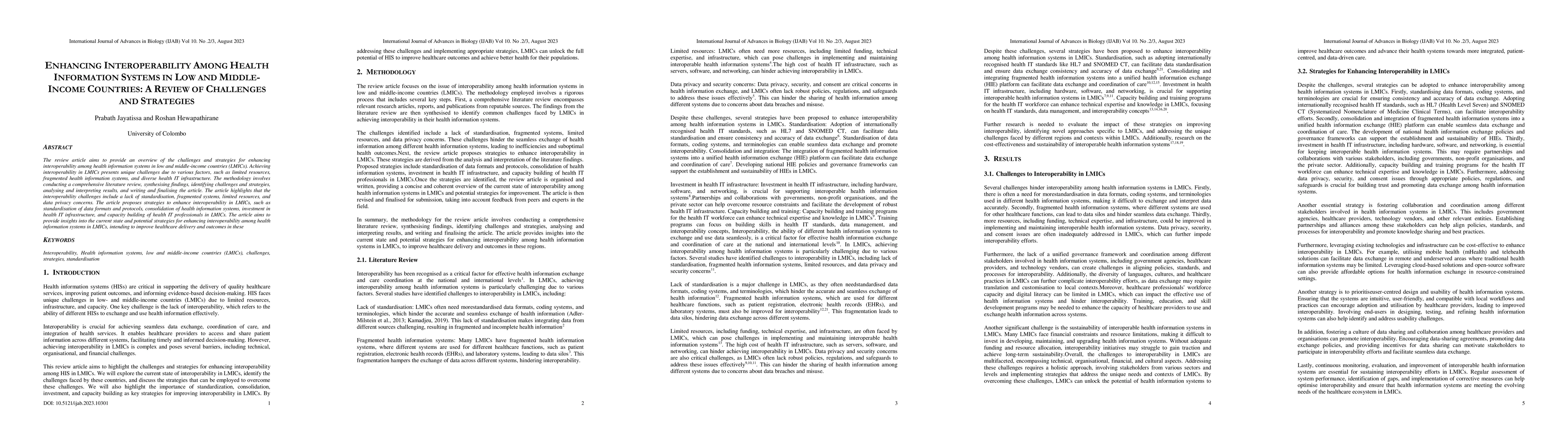Thumbnail for Enhancing interoperability among health information systems in low- and
  middle- income countries: a review of challenges and strategies