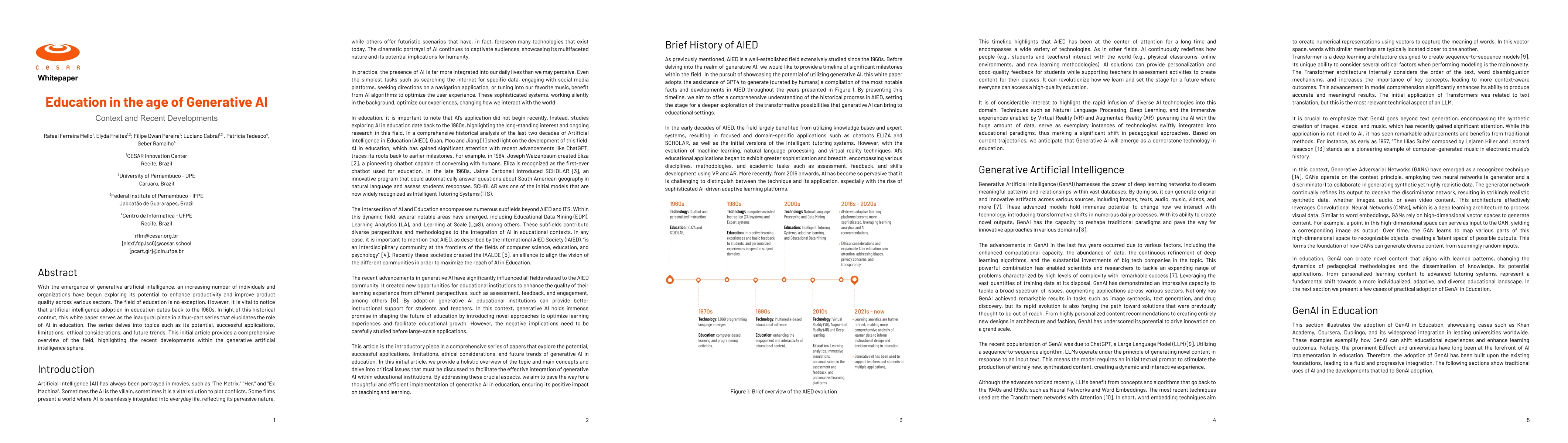 Thumbnail for Education in the age of Generative AI: Context and Recent Developments