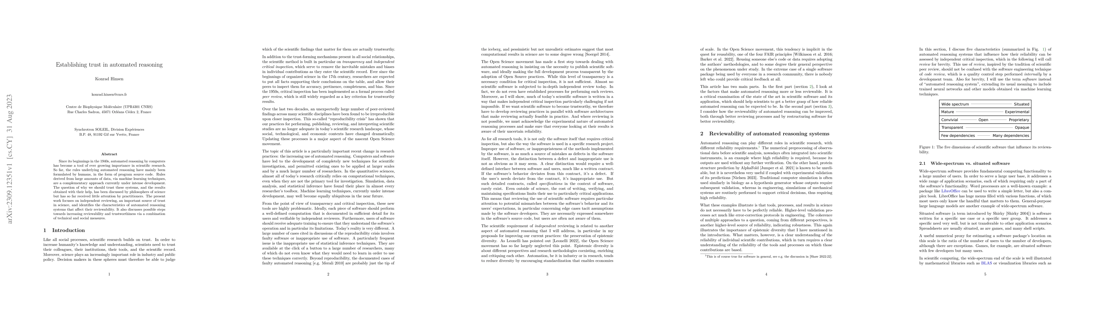 Thumbnail for Establishing trust in automated reasoning