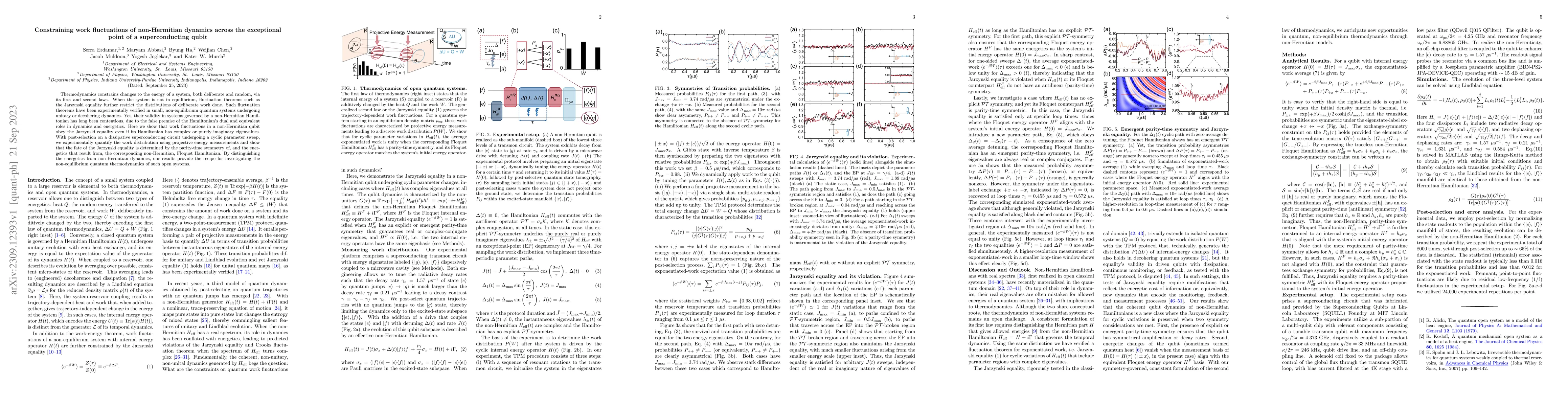 Thumbnail for Constraining work fluctuations of non-Hermitian dynamics across the
  exceptional point of a superconducting qubit