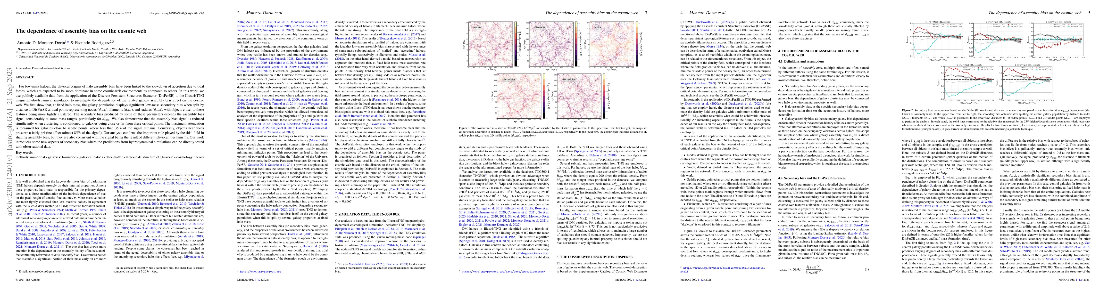 Thumbnail for The dependence of assembly bias on the cosmic web