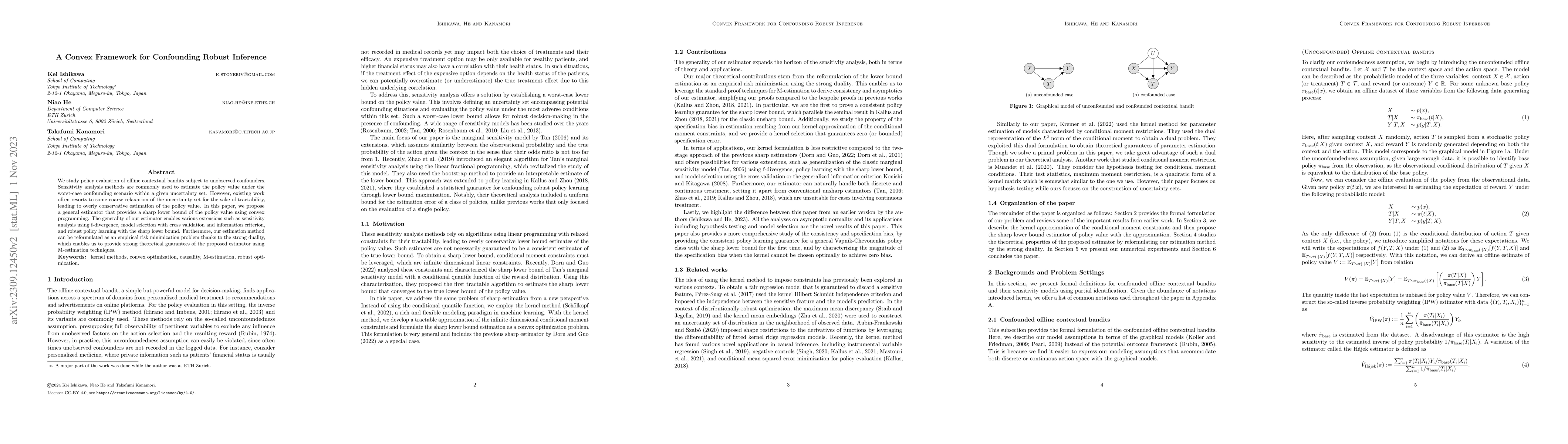 Thumbnail for A Convex Framework for Confounding Robust Inference
