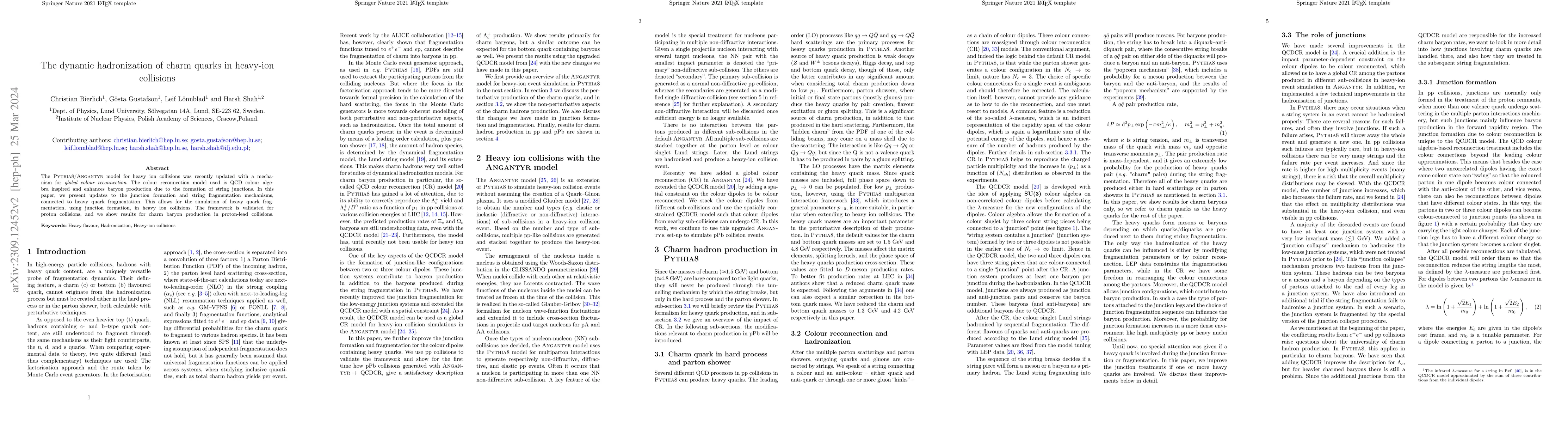 Thumbnail for The dynamic hadronization of charm quarks in heavy-ion collisions