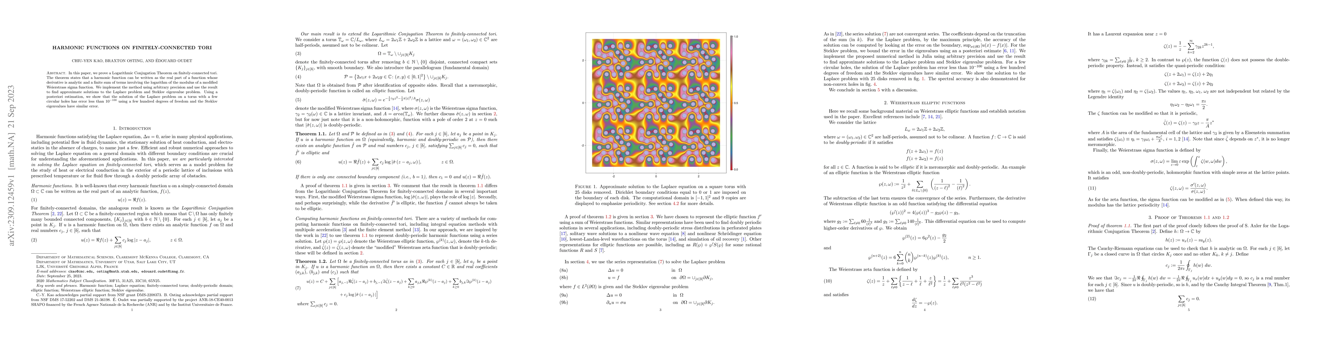 Thumbnail for Harmonic functions on finitely-connected tori