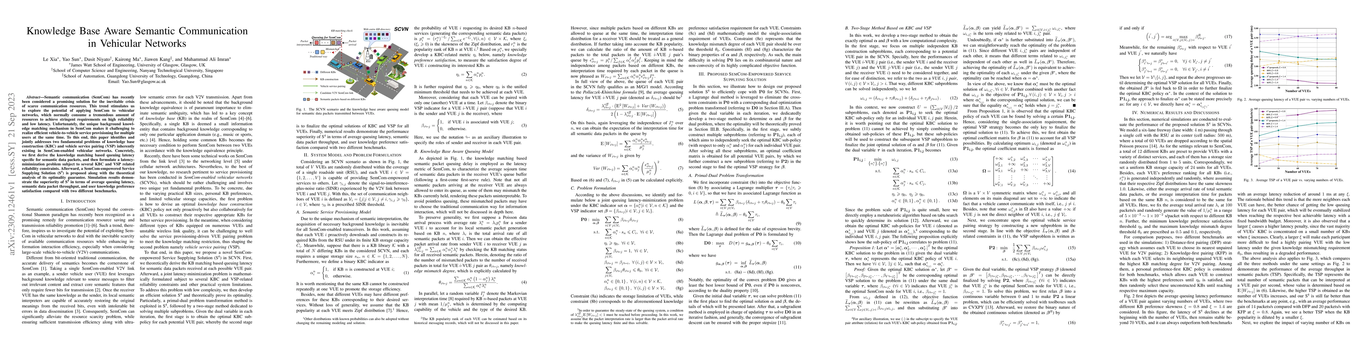 Thumbnail for Knowledge Base Aware Semantic Communication in Vehicular Networks