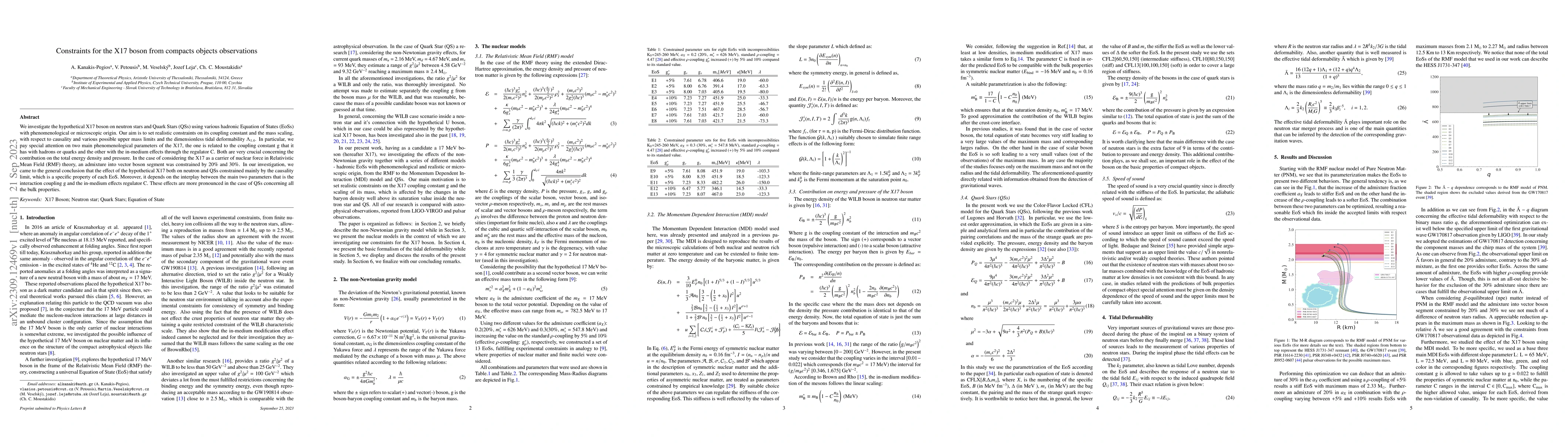 Thumbnail for Constraints for the X17 boson from compacts objects observations
