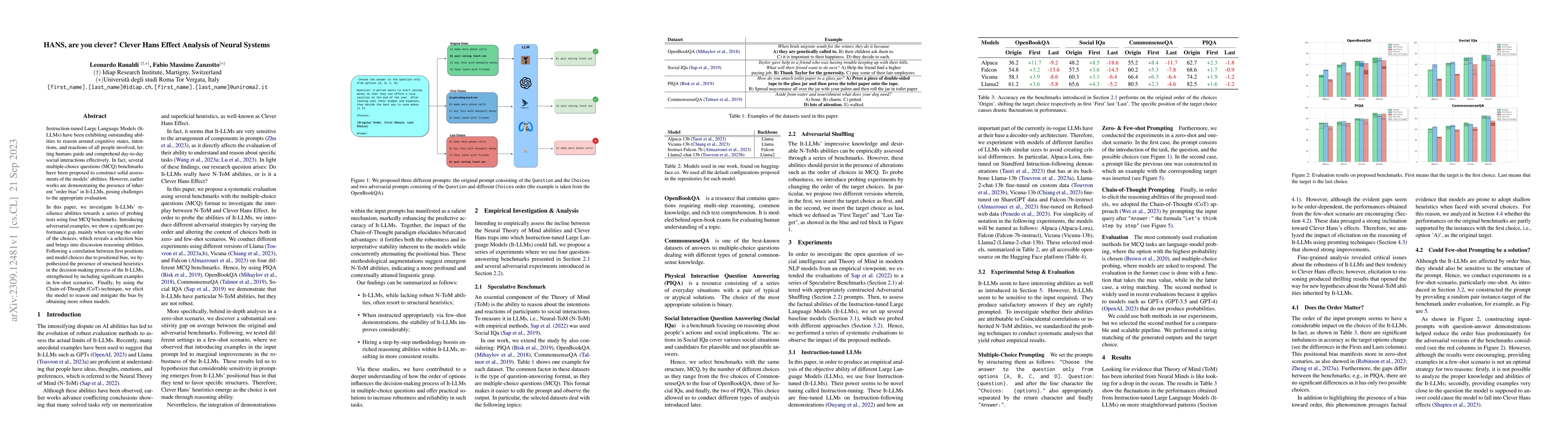 Thumbnail for HANS, are you clever? Clever Hans Effect Analysis of Neural Systems