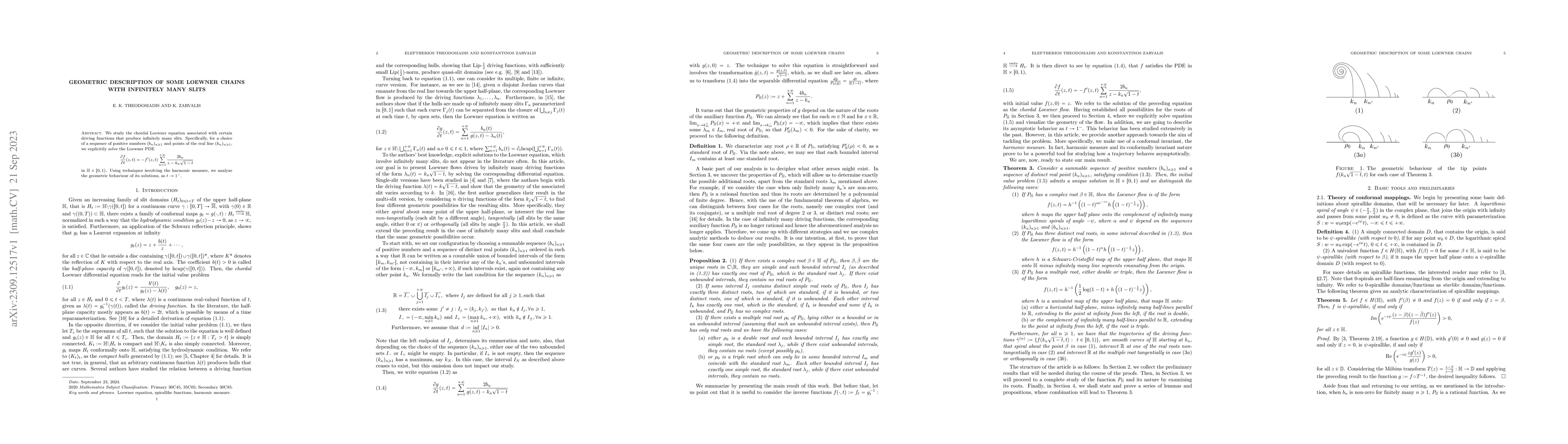 Thumbnail for Geometric description of some Loewner chains with infinitely many slits