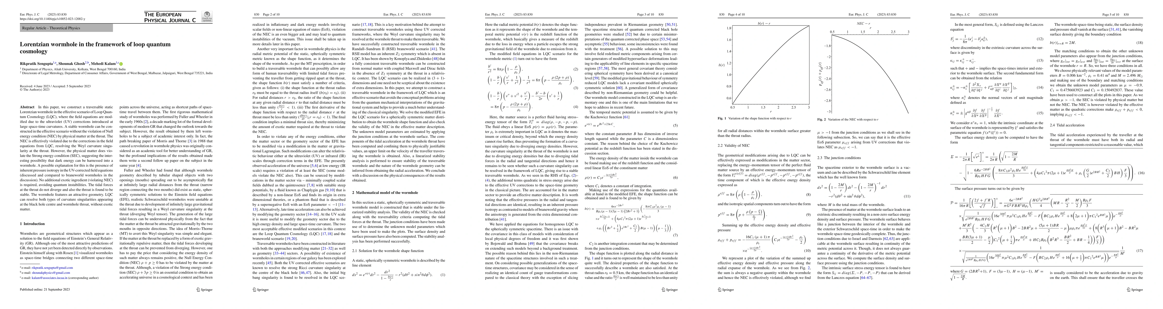 Thumbnail for Lorentzian wormhole in the framework of loop quantum cosmology
