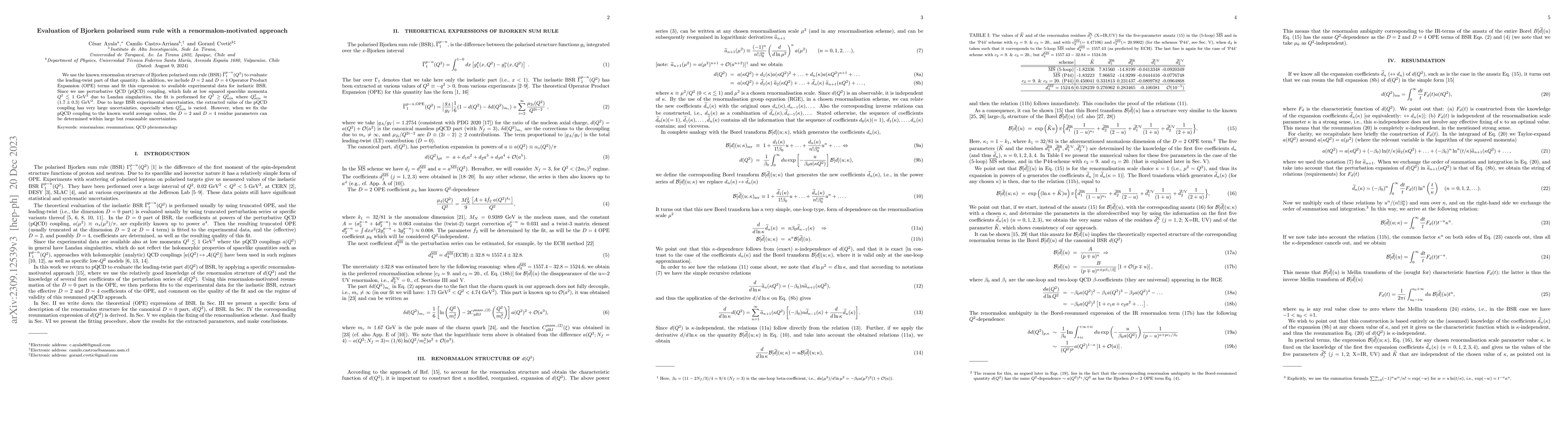Thumbnail for Evaluation of Bjorken polarised sum rule with a renormalon-motivated
  approach